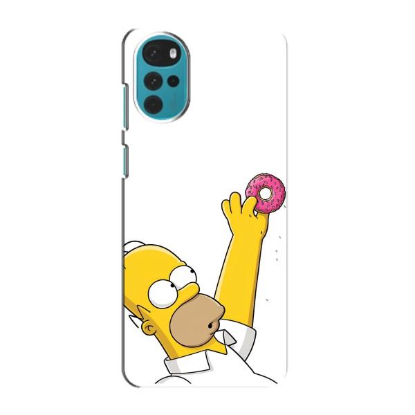 Чехол с Симпсонами для Motorola MOTO G22 (VPrint) – Гомер с пончиком