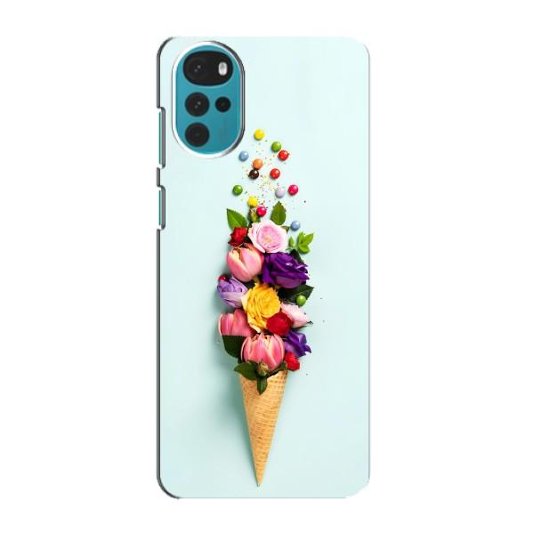 Чехлы с тематикой "ЦВЕТЫ" на Motorola MOTO G22 – Цветок-мороженное