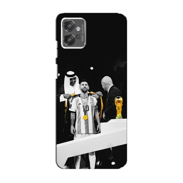 Чохли для Motorola MOTO G23 (Leo чемпіон) (AlphaPrint) – Мессі коронований