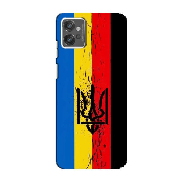 Украинские Чехлы для Motorola MOTO G23 с картинкой УПА (AlphaPrint) – Флаг УПА