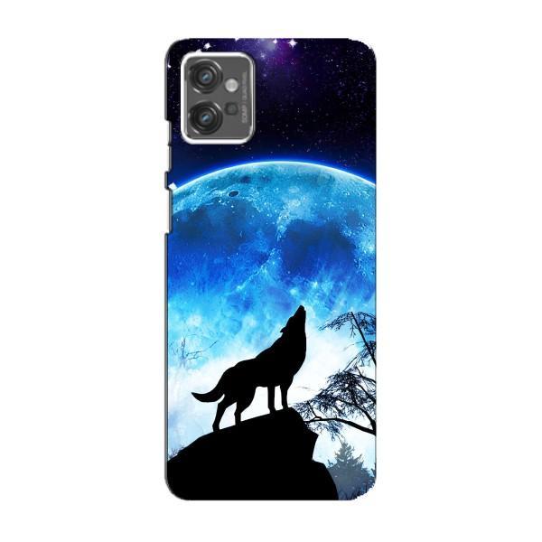Защитные чехлы для Мото джи 23 (AlphaPrint) (ХИТ продаж) ВОЛК – Волк на луну