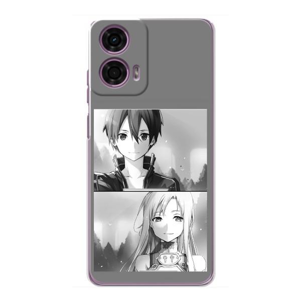 Чехол с персонажами АНИМЕ на Motorola MOTO G24 Power – Кирито-Асуна