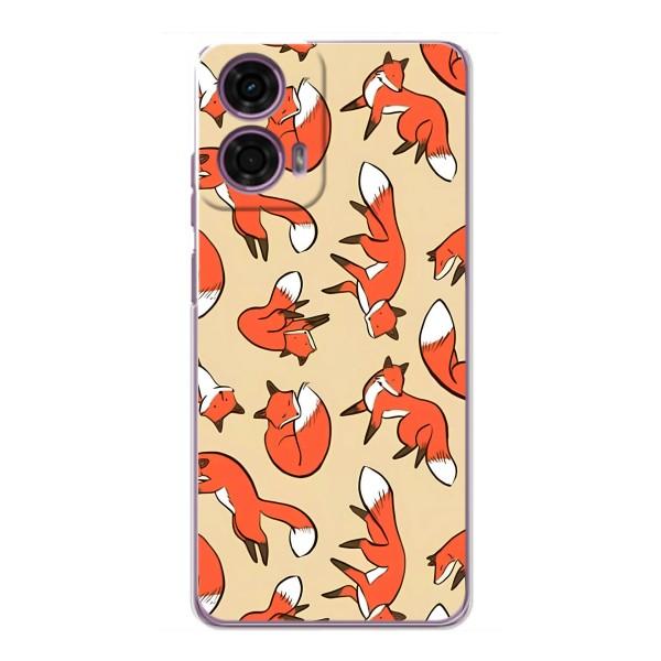 Чехлы с картинкой Лисички для Motorola MOTO G24 Power (VPrint) – Лисички