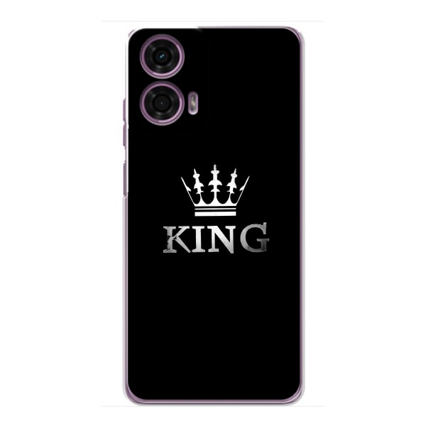 Чехол (Корона на чёрном фоне) для Моторола Мото джи 24 Павер – KING