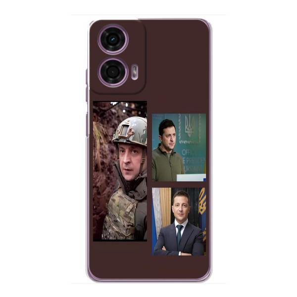 Чехол для Motorola MOTO G24 Power (AlphaPrint - с принтом Зеленского)