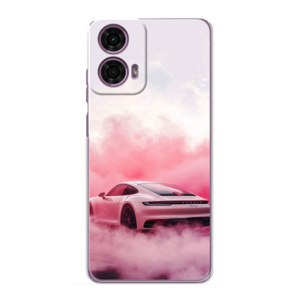Чохол з авто Порше для Motorola MOTO G24 Power – Рожевий Порше