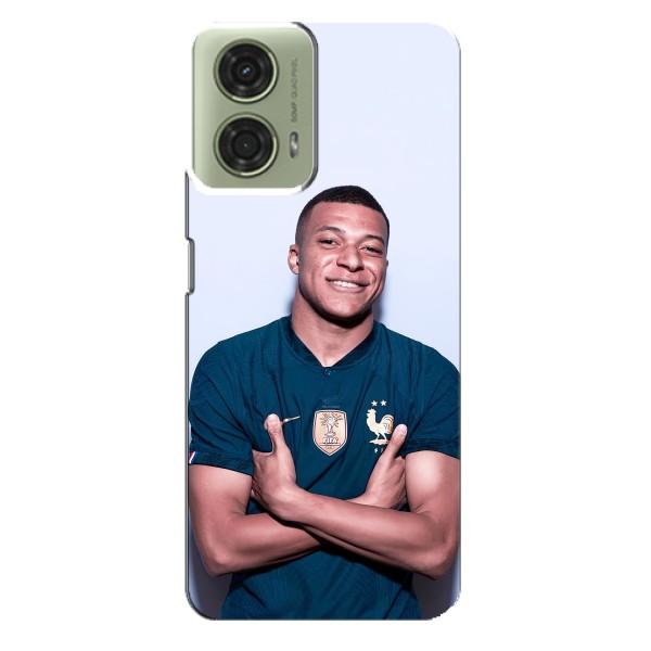 Чехол (TPU) с Футболистом на Motorola MOTO G24 – Мбаппешичка