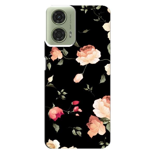 Чехлы с Цветами для Motorola MOTO G24 (VPrint) – Розочки