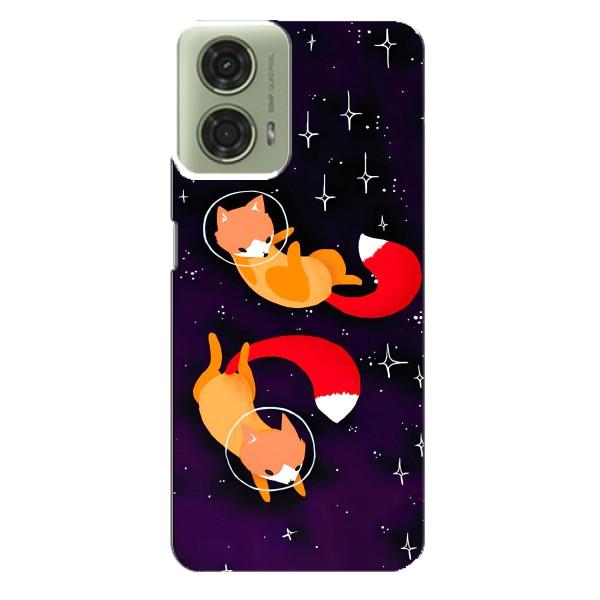 Чохли з картинкою Лисичка для Motorola MOTO G24 (VPrint) – Лисички космонавти