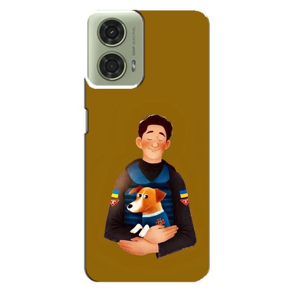 Чохли з картинкою собаки Патрон для Motorola MOTO G24 (AlphaPrint) – ЗСУ Патрон