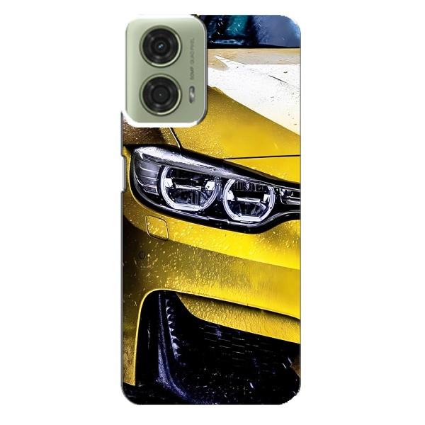 Чохли з Машинами на Моторола МОТО G24 (VPrint) – Жовта машина