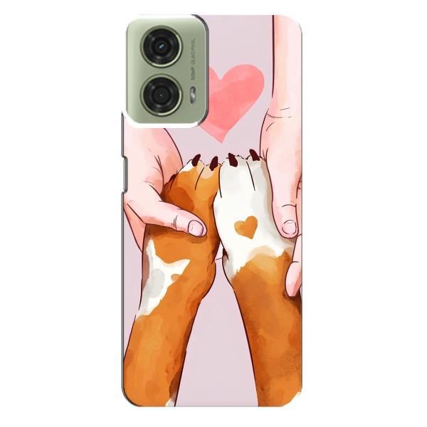 Чехлы с собаками для Motorola MOTO G24 (VPrint) – Любовь к собакам
