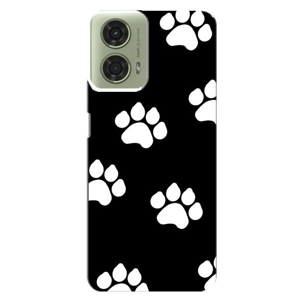 Чехлы с собаками для Motorola MOTO G24 (VPrint) – Следы собаки