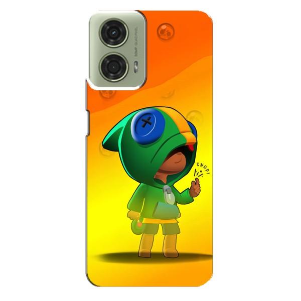 Чехол для Motorola MOTO G24 Бравл Старс (VPrint) – Мальчик Леон