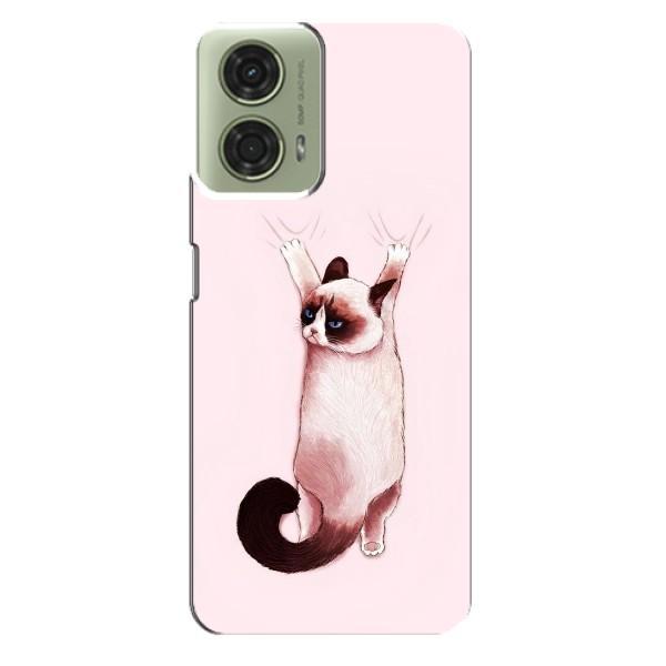 Чохол на Моторола МОТО G24 з Котиками (VPrint) – Котик падає