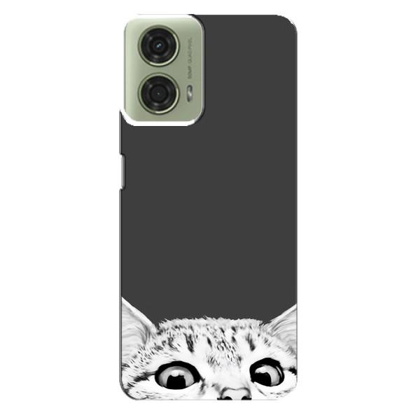 Чохол на Моторола МОТО G24 з Котиками (VPrint) – Виглядає котик
