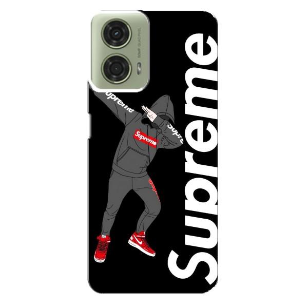Чехол для Motorola MOTO G24 с картинкой Supreme (AlphaPrint) – Деб Суприм