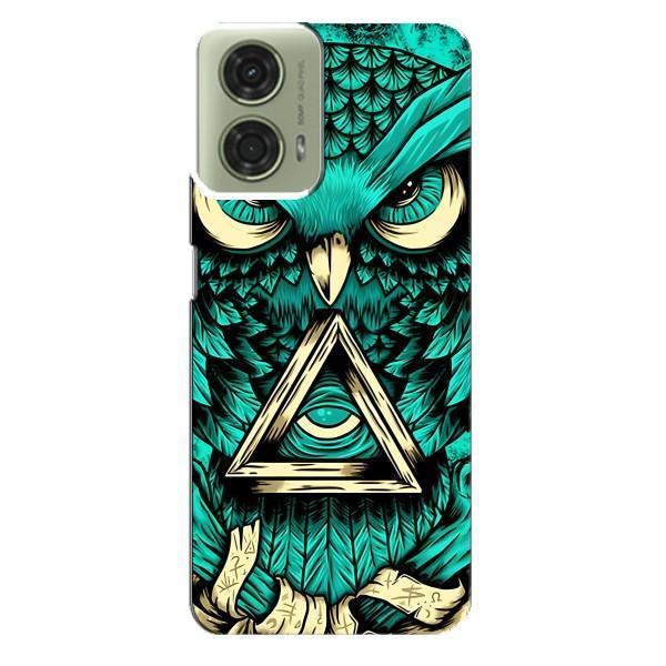 Чехол с птицами на Motorola MOTO G24 (VPrint) – Сова с глазом