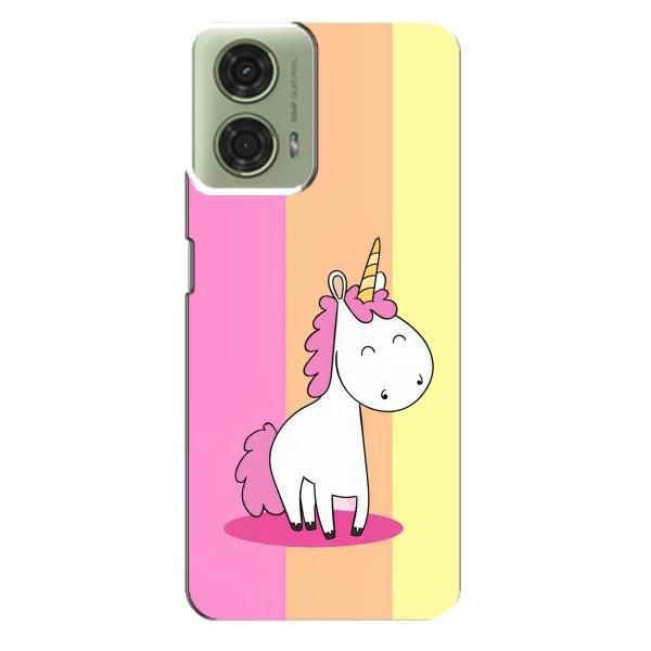 Чехол Unicorn на Motorola MOTO G24 – Радужный Единорог