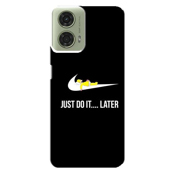 Чехол с логотипом Найк на Motorola MOTO G24 – Nike just do it