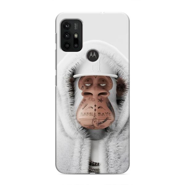 Чехлы с Обезьянами NFT для Motorola MOTO G30 (AlphaPrint) – обезьяна NFT в тату