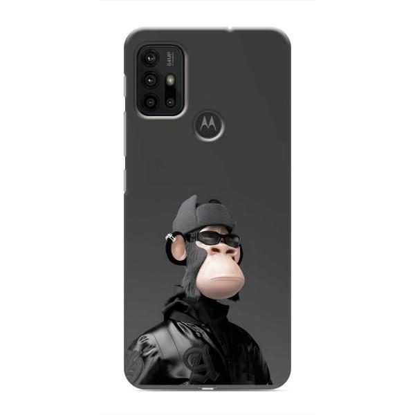 Чехлы с Обезьянами NFT для Motorola MOTO G30 (AlphaPrint) – стильная обезьяна NFT