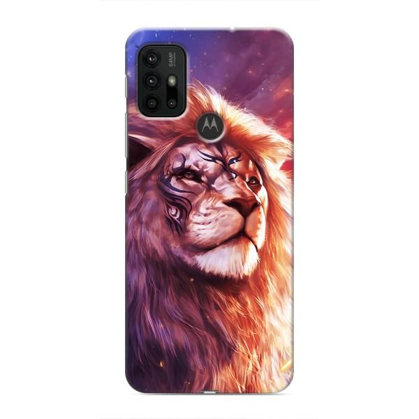 Чехол со Львом для Motorola MOTO G30 (VPrint) – Красочный Лев