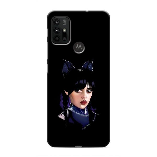 Чохли Венсдей на Motorola MOTO G30 Уенсдей (AlphaPrint) – серйозна Венздей
