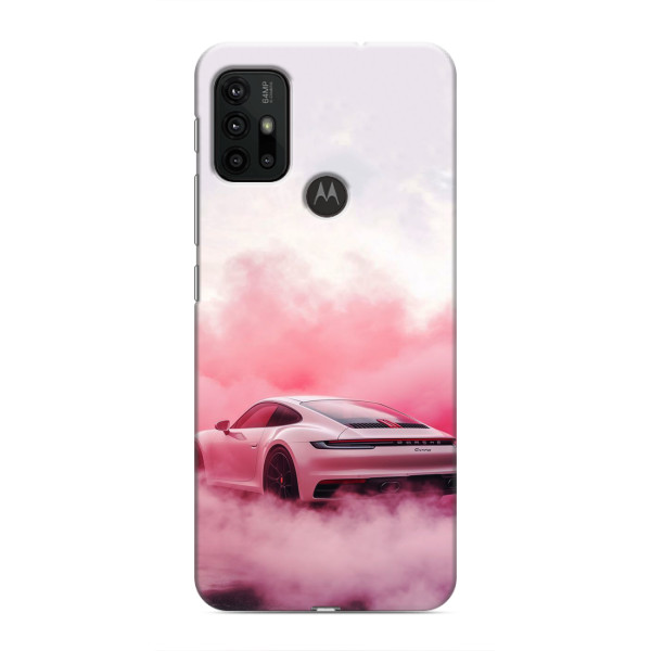 Чехол с авто Порше для Motorola MOTO G30 – Розовый Порше