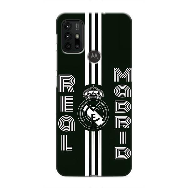 ФК Реал Мадрид чохли для Motorola MOTO G30 (AlphaPrint) – чорно білий Реал