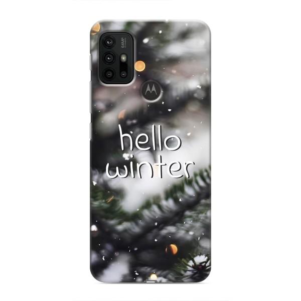 Новогодние, Праздничные Чехлы для Motorola MOTO G30 - 2024 год – Hello winter