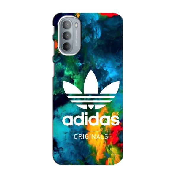 Чехлы Адидас для Motorola MOTO G31 (AlphaPrint) – Яркий Адидас