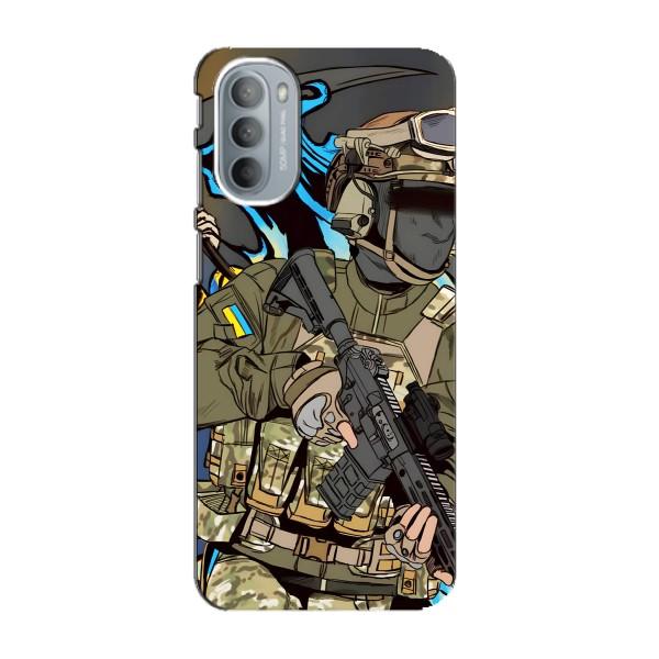 Чехлы с картинкой ЗСУ для Motorola MOTO G31 (AlphaPrint) – Воин ВСУ