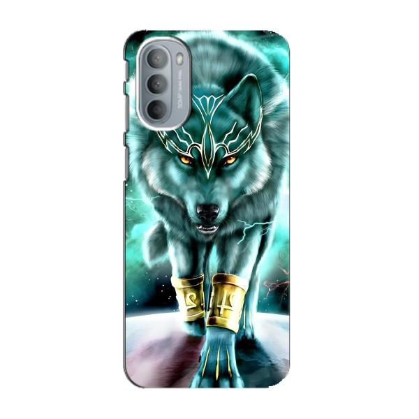 Защитные чехлы для Мото G31 (AlphaPrint) (ХИТ продаж) ВОЛК – Яркий волк