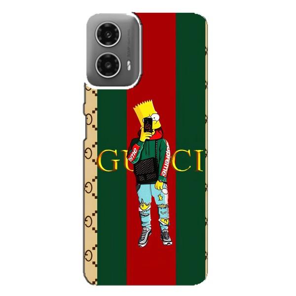 Брендновые Чехлы для Motorola MOTO G34 - (PREMIUMPrint) – Барт ГУЧЧИ