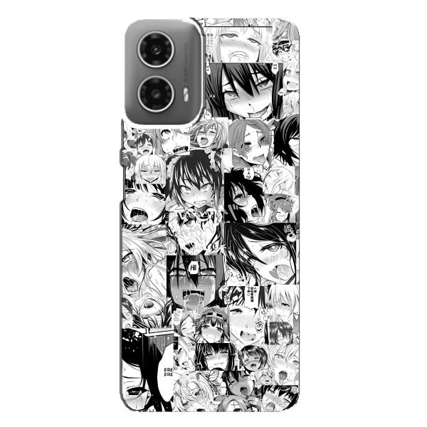 Чехлы Персонажи Аниме Наруто для Motorola MOTO G34 (AlphaPrint) – Ahegao manga