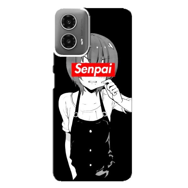 Чехлы Персонажи Аниме Наруто для Motorola MOTO G34 (AlphaPrint) – Senpai