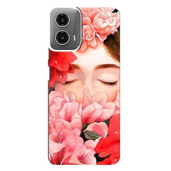 Чехлы (ART) Цветы на Motorola MOTO G34 (VPrint) – Очі в квітах