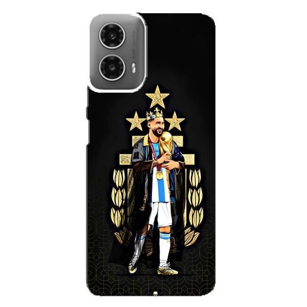 Чохли для Motorola MOTO G34 (Leo чемпіон) (AlphaPrint) – Мессі Король