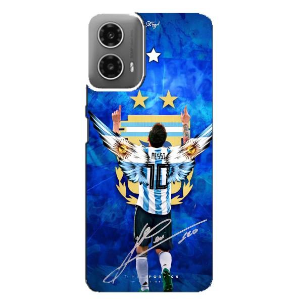Чохли для Motorola MOTO G34 (Leo чемпіон) (AlphaPrint) – Мессі збірна
