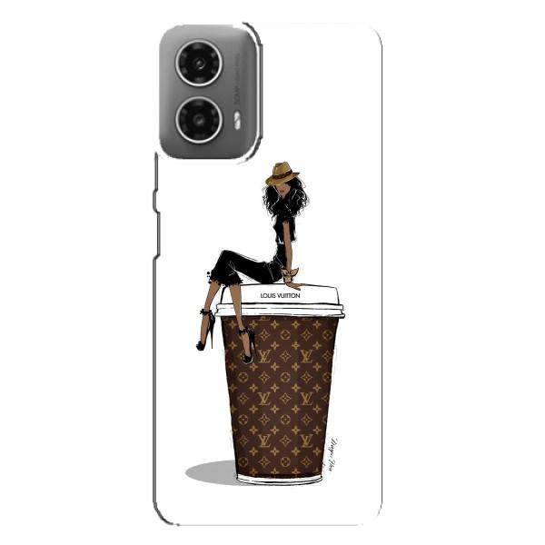 Чехлы Луи Витон для Motorola MOTO G34 (AlphaPrint - LOUIS VUITTON) – кофе LOUIS VUITTON