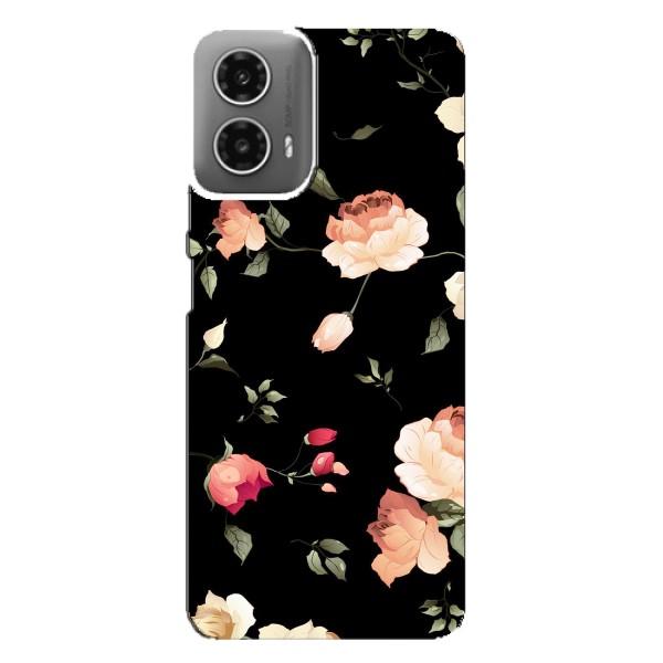 Чохли з квітами для Motorola MOTO G34 (VPrint) – Трояндочки