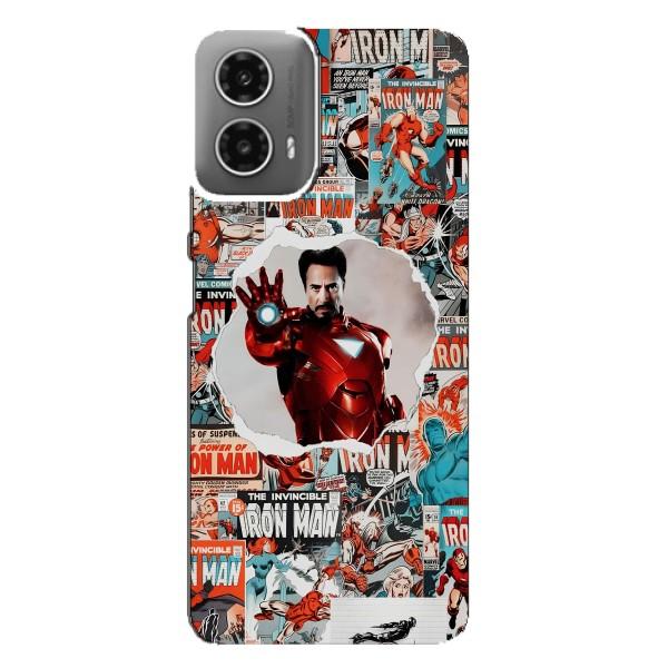 Чехлы с героями Марвел Motorola MOTO G34 (VPrint) – Айронмен