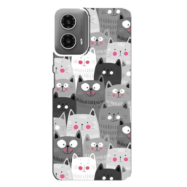 Чохли з Котиками для Motorola MOTO G34 (VPrint) – Мальовані котики