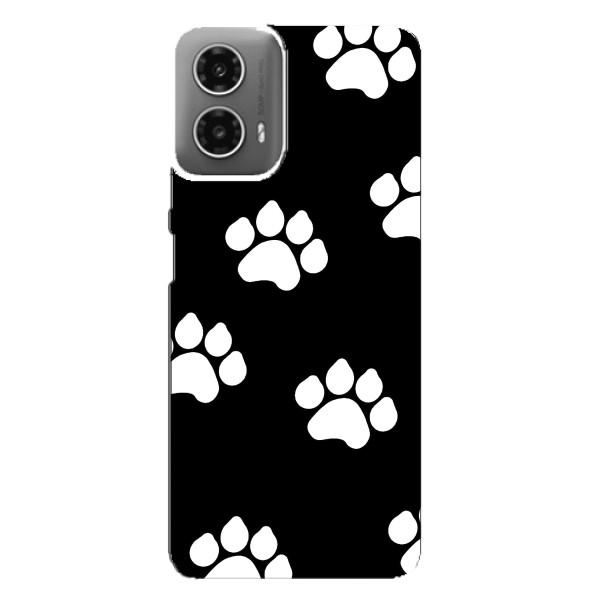 Чехлы с собаками для Motorola MOTO G34 (VPrint) – Следы собаки