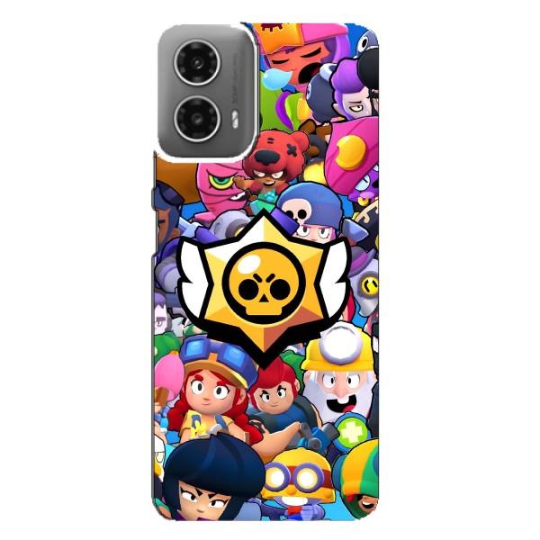 Чехол для Motorola MOTO G34 Бравл Старс (VPrint) – Лого Brawl Stars