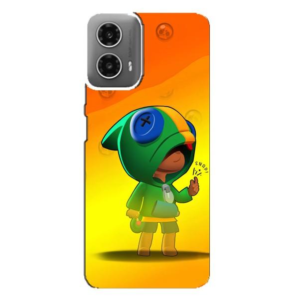 Чехол для Motorola MOTO G34 Бравл Старс (VPrint) – Мальчик Леон