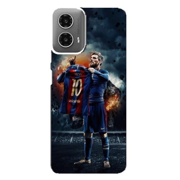 Чехол Месси футболист для Motorola MOTO G34 – Месси с футболкой