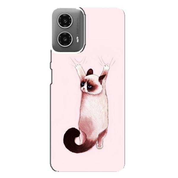 Чохол на Моторола МОТО G34 з Котиками (VPrint) – Котик падає