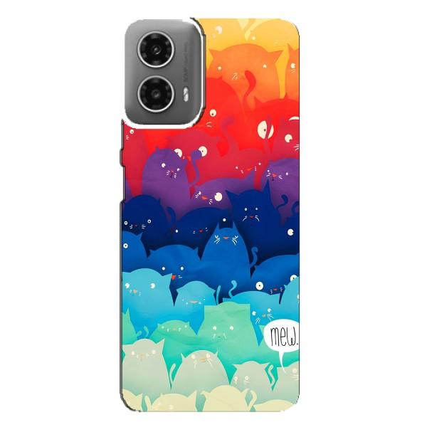 Чохол на Моторола МОТО G34 з Котиками (VPrint) – Mew